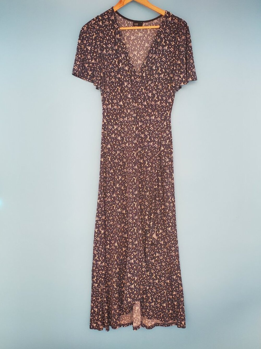 Muse Dress Size Petite Small SP Wrap Short Sleeve Long Floral
